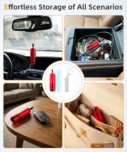 TICARVE Emergency Window Breaker Seatbelt Cutter, LED Flashlight & 120dB Survival Whistle- Automotive Safety Equipment-Emergency Escape Tool Kit - color: Red