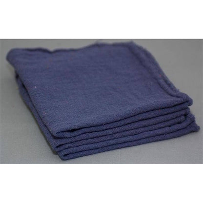 White & Red Shop Towels – Reusable Cotton Rags, Lint-Free & Heavy – Duty Cleaning Towels for Garage, Auto & Industrial Use (100, Blue) - color: Blue