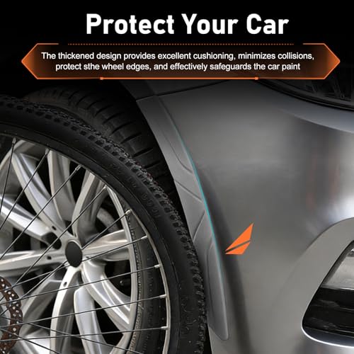2 PCS Car Wheel Eyebrow Strips, Thickened Anti Collision Arch Lip Trim Strips, Self Adhesive Car Wheel Eyebrow Protector, Universal for Most Vehicles (Gray) - color: Gray