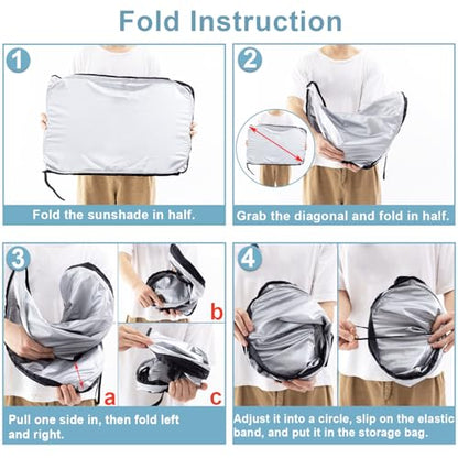 Premium Windshield Sun Shade for 2019-2025 2026 Dodge RAM 1500, Reflective 310T Material Front Window Sun Visor Blocks UV Rays Foldable Sunshade - size: 2019-2026 Ram 1500