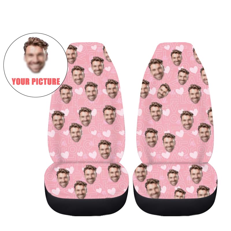 Customized Car Seat Cover for Front Seat - SUV Truck Sedan Van, Printed High Back Saddle Blankets Auto Seat Protectors, Fit Most Vehicles, Auto Seat Accessories - color: Custom Seat Cover