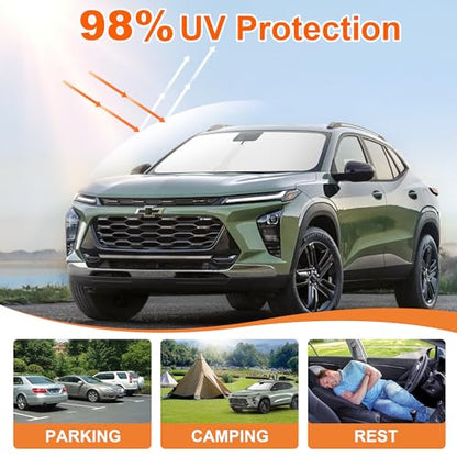 2026 Upgrade Front Windshield Sunshade fit for Chevrolet Trax 2013-2024 Reflector Foldable Car Shade Automotive Windshield Sunshades for Chevrolet Trax Windshield Sun Shade |Keeps Your Vehicle Cool| - size: Fit for Chevrolet Trax 2013-2024