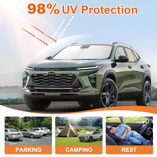2026 Upgrade Front Windshield Sunshade fit for Chevrolet Trax 2013-2024 Reflector Foldable Car Shade Automotive Windshield Sunshades for Chevrolet Trax Windshield Sun Shade |Keeps Your Vehicle Cool| - size: Fit for Chevrolet Trax 2013-2024