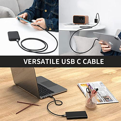 CableCreation USB C to USB A Cable 5FT, USB 3.1 USB 3.2 Gen2 10Gbps USB A to C Data Cable, Android Auto 3A for USB C External SSD MacBook Pro iPad, Galaxy S24/S23+, iPhone 16/15, 1.5m - color: Black, size: 5ft/1.5m