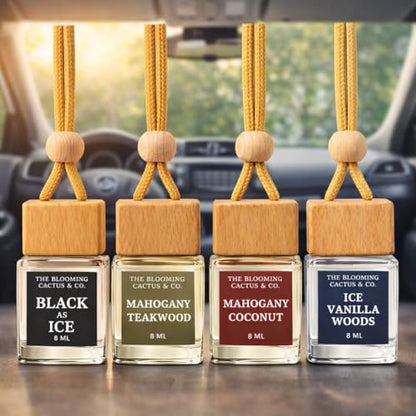 4 Pack Air fresheners | Long lasting car air fresheners, Hand-made in USA | Small room diffuser | Small Business Woman Owned. (Fresh & Earthy Mix SQ) - style: Fresh & Earthy Mix SQ