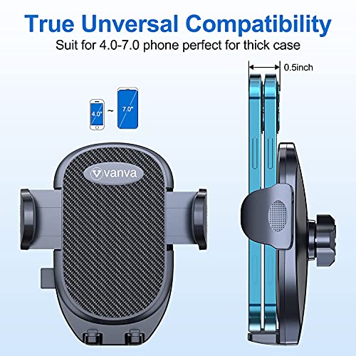 vanva Universal Air Vent Car Mount, [ Big Phones & Thick Case Friendly ] Cell Phone Holder for Car Hands Free Clamp Cradle Vehicle fit for All Apple Smartphone