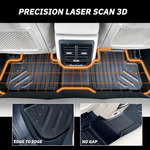 Premium MAXPRO All Weather Floor Mats for Toyota Tundra 2022-2026 CrewMax & Double Cab | Custom Fit TPE Floor Liners 1st & 2nd Row Full Set | Waterproof Heavy Duty Car Mats Automotive Accessories - size: 2022-2026 Tundra 1st & 2nd Row