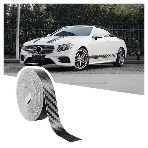 carleef 30FT x 1/2" Carbon Fiber Wrap Pin Striping Tape for Cars,Carbon Fiber Tape for All Vehicles Body Components,Universal Automotive Pinstriping Tape Car Decorations for Car Truck (0.5 inch) - color: 0.5 inch