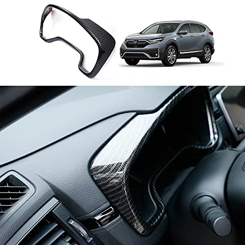for CRV 2017-2022 Dashboard Instrument Dial Frame Trim Cover Panel ABS Carbon Fiber Grain Interior Decoration Accessories for Honda CR-V CRV LX EX EX-L Touring 2017 2018 2019 2020 2021 2022 - color: Instrument Dial Frame