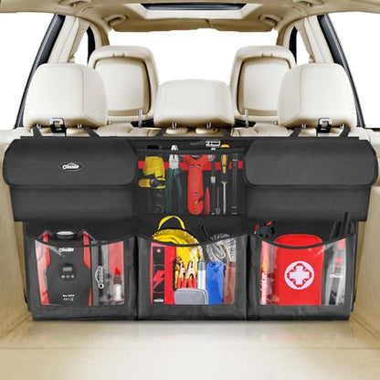 Oasser Trunk Organizer for Car, Hanging Car Organizer with 6 Large Pockets 3 Adjustable Straps 43.3x19 Inch - size: Regular-43.3x19in