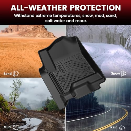 LASFIT Floor Mats & Cargo Liner with Backrest Mat 2015-2020(Only 7 Seat) for Chevy Suburban & GMC Yukon XL(Only Yukon XL, Not Fit Yukon), All Weather TPE Custom Fit Car Floor Liner, Not Fit 8/9 Seats - size: Suburban/Yukon XL/Eacalade ESV 7 Seats 2015-202