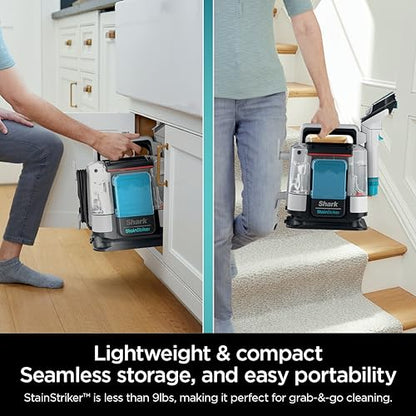 Shark StainStriker Portable Carpet, Upholstery & Area Rug Cleaner with Pet Mess Extractor, Stain & Odor Remover, Perfect for Car Interiors, White, PX201 - style: StainStriker