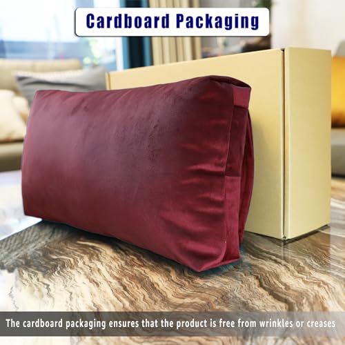 Velvet Recliner Head Pillow with Non-Slip Base - Adjustable Neck Support for Pain Relief in Home, Office and Travel (Wine) - color: Wine
