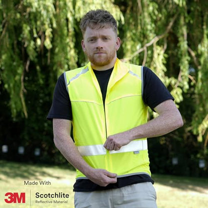 Salzmann High Visibility Cycling Vest | Reflective Cycling Gilet | Made with 3M Scotchlite - size: Medium