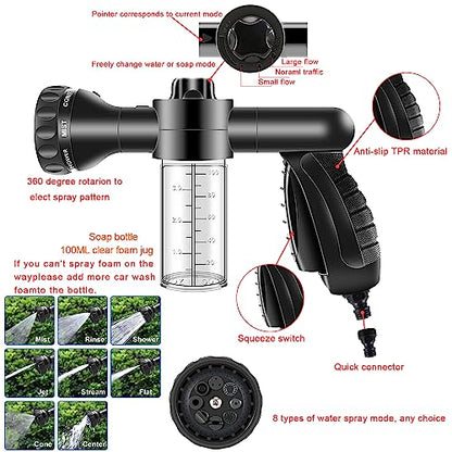 LIANXIN Car Wash Kit Car Wash Cleaning Kit Car Wash Foam Gun Sprayer Microfiber Sponge and Towels Car Foam Gun Tire Brush Collapsible Bucket Car Washing Kit - size: XXL-20