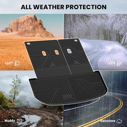 LASFIT Cargo Trunk Mat & Backrest Mats for Hyundai Palisade 2025 2024 2023 2022 2021 2020 All Weather TPE Custom Fit Car Trunk Mats Cargo Liner & Seatback Mats Accessoires, Black - size: 2)For Hyundai Palisade | 2020-2025 | Cargo