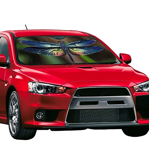 Dragonfly Car Windshield Sunshade Front Window Sun Visor Protector Foldable Shield Cover for Truck SUV - color: Black1