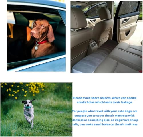 Inflatable Car Air Mattress Back Seat Bed with Air Pump, Universal Back Seat Gap Filler Pad Extender for SUV Camping Sleeping Travel Rest