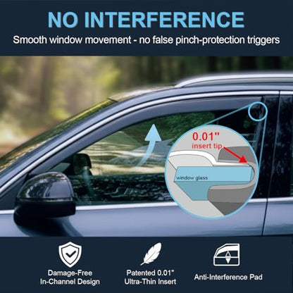 in-Channel Car Window Rain Guard Compatible with Honda FIT (2015-2020) 4pcs, Taiwan Made Precise & Transparent Car Wind Deflectors No Water Leakage Visors - size: FIT (2015-2020) 4pcs