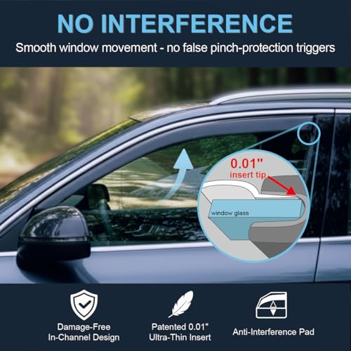 in-Channel Car Window Rain Guard Compatible with Honda CR-V (1997-2002) 4pcs, Taiwan Made Precise & Transparent Car Wind Deflectors No Water Leakage Visors - size: CR-V (1997-2002) 4pcs