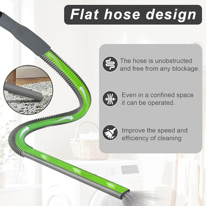 Upgraded Dryer Vent Cleaner Kit: Universal Vacuum Hose Attachment for Lint Removal Fits All Vacuums Cleaner Dryer Cleaning Tools for Clogged Ducts (Grey) - color: Gray
