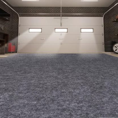 Garage Mats Oversize Garage Floor Paking Mat for Under Car, 7.4 x 8.4 Ft Non-Slip Gray Garage Flooring Carpets, Absorbent Oil Garage Parking Mat, Waterproof Mats - size: 7.4' x 8.4'