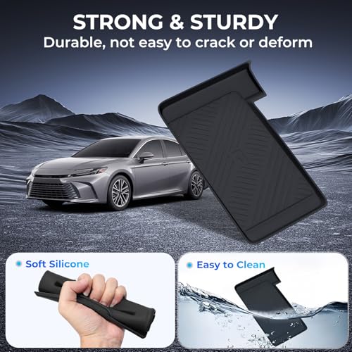 Wireless Charging Protective Mat for Toyota Camry 2026 2025, Center Console Interior Accessories Silicone Anti-Slip Wireless Charger Cover Pad for 2025-2026 Camry, Black - style: Fits for Toyota Camry 2025-2026