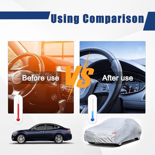 Kayme 6 Layers Car Cover Custom Fit for Audi A7 S7 RS7 (2010-2025) Waterproof All Weather for Automobiles, Outdoor Full Cover Rain Sun UV Protection.Silver - size: 2. Custom Fit Audi A7 S7 RS7