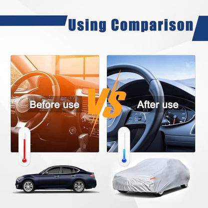 Kayme 6 Layers Car Cover Custom Fit for Audi A7 S7 RS7 (2010-2025) Waterproof All Weather for Automobiles, Outdoor Full Cover Rain Sun UV Protection.Silver - size: 2. Custom Fit Audi A7 S7 RS7