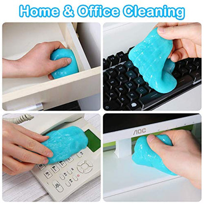 PULIDIKI Car Cleaning Gel Detailing Kit - Automotive Dust Crevice Cleaner Slime for Auto Interior Detail Removal - Putty for Keyboard Cleaning and Car Accessories