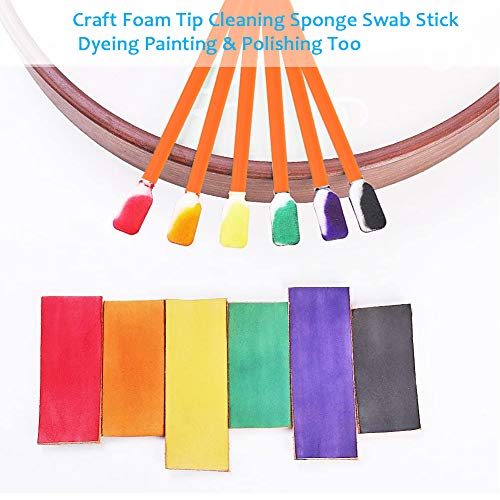 Wellgler's 5.11" Foam Cleaning swabs, for Electronics, Cameras, Optical Lenses or Inkjet Printers, Print Heads Cleaning（50pcs） - color: orange 50