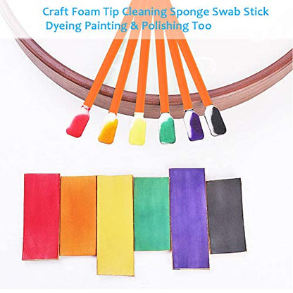 Wellgler's 5.11" Foam Cleaning swabs, for Electronics, Cameras, Optical Lenses or Inkjet Printers, Print Heads Cleaning（50pcs） - color: orange 50