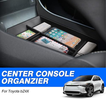 Autorder Center Console Bottom Organizer for 2023 2024 2025 2026 Toyota bZ4X/ Subaru Solterra Accessories Lower Center Console Storage Tray - size: 2023-2026 Toyota Bz4x