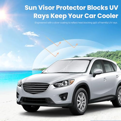 Custom Fit Mazda CX5 Windshield Sunshade for Mazda CX5 CX-5 2013-2016 Accessories Front Window Shades Fit for CX5 CX-5, Sport, Touring, Grand Touring,Crossover Cover for Windshield Shade Blocks UV - size: Fit Mazda CX5 2013-2016
