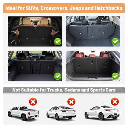 Detachable Hanging Trunk Organizer, Foldable Car Trunks Organizer Back Seat Hangings with 7 Large Compartments, Hanging Trunk Organizer for SUVs, Jeeps, Hatchbacks