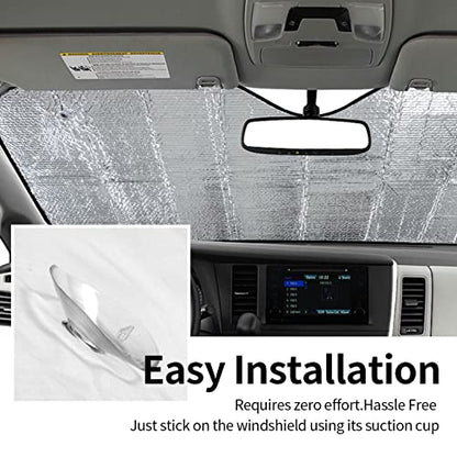 African American Windshield Sunshade Black Queen Girl Windshield Sun Shade, Foldable Auto Sunshade for Car Truck SUV Auto