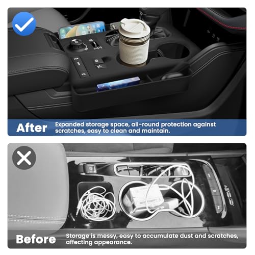 Autorder Silicone Center Console Organizer for 2020-2022 Toyota Highlander Accessories Seat Gap Storage Box Soft Gear Shift Panel Trim Cover - size: 2020-2022 Toyota Highlander