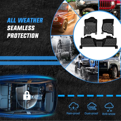 Nilight TPE Floor Mats for Chevy Silverado GMC Sierra 1500 Crew Cab 2007-2013, Silverado GMC Sierra 2500 3500 2007 2008 2009 2010 2011 2012 2013 2014 All Weather Custom Fit Heavy Duty Floor Liners - color: 2007-2013 Silverado GMC Sierra|Crew Cab