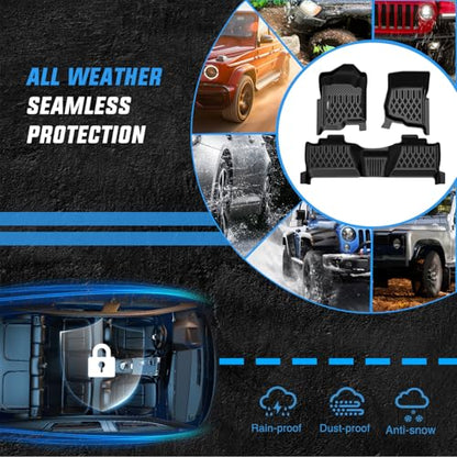 Nilight TPE Floor Mats for Chevy Silverado GMC Sierra 1500 Crew Cab 2007-2013, Silverado GMC Sierra 2500 3500 2007 2008 2009 2010 2011 2012 2013 2014 All Weather Custom Fit Heavy Duty Floor Liners - color: 2007-2013 Silverado GMC Sierra|Crew Cab