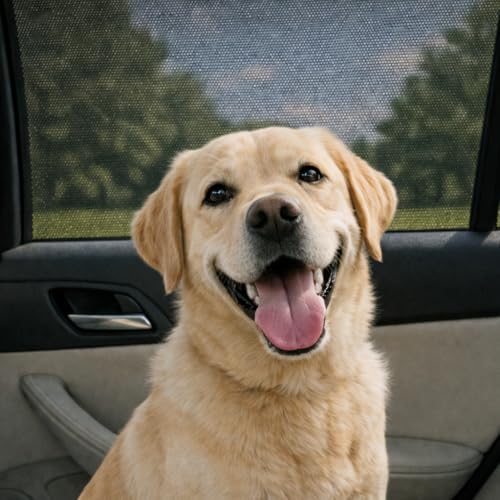 M/Car Window Sun Shades for Baby (9 Sizes) - Back Seat Stretchy Mesh Sock Style Heat Blockers for Side Windows, Protects from Sun, Bugs, UV & Ensures Privacy, 2-Pack by Qualizzi - size: M