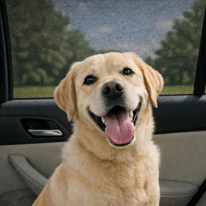 XXL/Car Side Window Shades for SUVs - Baby Protection from Sun (97% UV Reduction), Heat, Bugs & Privacy, Double-Layered Stretchy Mesh Screens, 2-Pack by Qualizzi - size: XXL