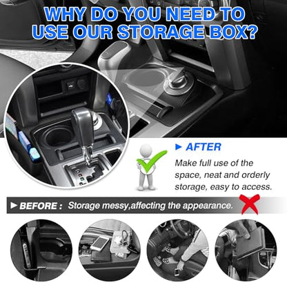Autorder Gear Shift Organizer for 2010-2024 Toyota 4Runner Accessories Center Console Organizer Gear Shift Organizer Insert Tray - size: 2010-2024 Toyota 4Runner