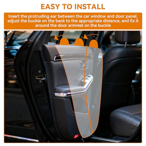 Dog Car Door Protector, 2 Pack Waterproof Scratchproof Nonslip Durable Protector, Thickened Door Panel Covers, Protects Doors from Dog Scratching Fit for Car/SUV/Truck (Black, Regular) - size: Regular