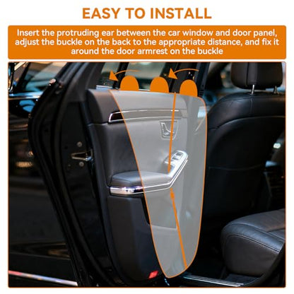 Dog Car Door Protector, 2 Pack Waterproof Scratchproof Nonslip Durable Protector, Thickened Door Panel Covers, Protects Doors from Dog Scratching Fit for Car/SUV/Truck (Black, XL) - size: XL