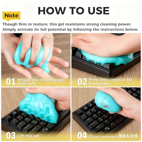 ASFSKY Car Cleaning Gel (Green,Magnolia) Cleaning Putty Universal Dust Cleaning Car Interior Cleaner Keyboard Dust Remover Car Slime Gifts for Women Girl Men（1 Pack） - color: Light green