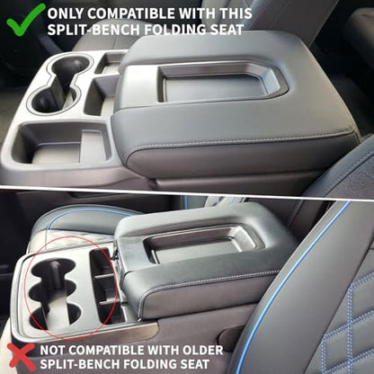Zxiaochun Center Console Organizer Compatible with 2019-2025 2026 Chevy Silverado/GMC Sierra 1500 & 2020-2026 Silverado/Sierra 2500HD 3500HD, Armrest Box Storage Tray (Split-Bench Folding Seat ONLY) - size: Armrest Tray
