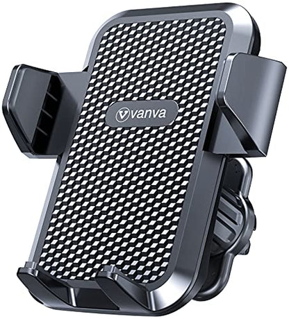 vanva Universal Air Vent Car Mount, [ Big Phones & Thick Case Friendly ] Cell Phone Holder for Car Hands Free Clamp Cradle Vehicle fit for All Apple Smasung Galaxy