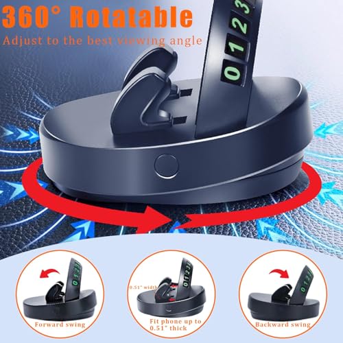 Car Dashboard Phone Mount 360° Rotatable,Adhesive Auto Phone Holder,Center Console Car Mount,Dashboard Phone Stand for All Smartphones(1PC,ZJ04)