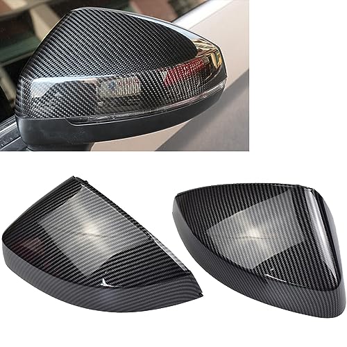 Rearview Mirror Cap Wing Side Mirror Covers Car Accessories Fit For Audi A3 S3 8V RS3-2013 2014 2015 2016 2017-2019 (Carbon fiber color)