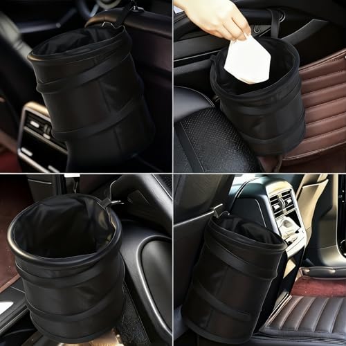 Leak-Proof Foldable Car Trash Can, Convenient Hanging Design, Durable Polyester Pop-up Trash Can, sSuitable for Cars, SUVs, Trucks, Camping, Outdoor